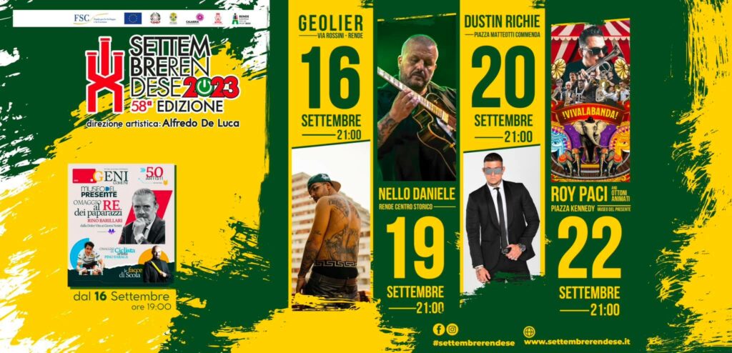 I concerti del Settembre Rendese 2023.