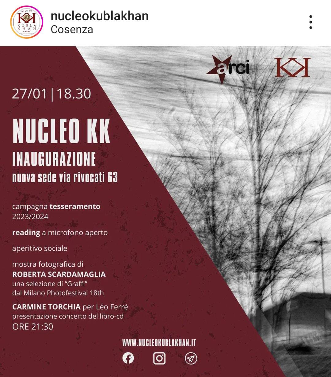 Nuovo spazio per il collettivo NKK in via Rivocati a Cosenza